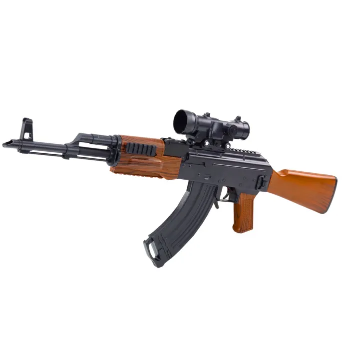 Zestaw do zabawy: karabin AK z okularami ochronnymi i dwoma magazynkami