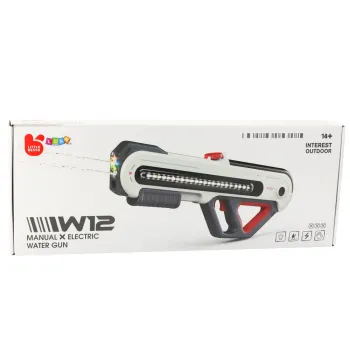 Pistolet wodny na akumulator z led, zabawka do ogrodu, szary, 60 cm