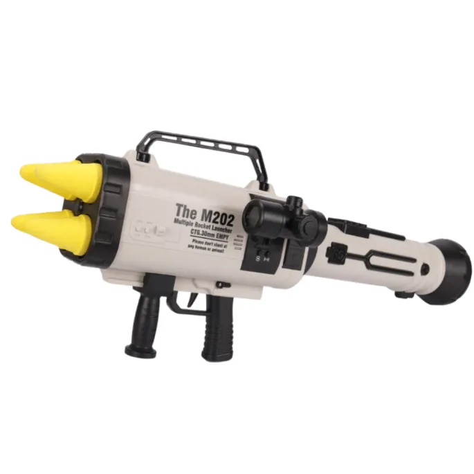 Zestaw zabawkowy M202 z wyrzutnią o długości 68 cm i miękkimi rakietami