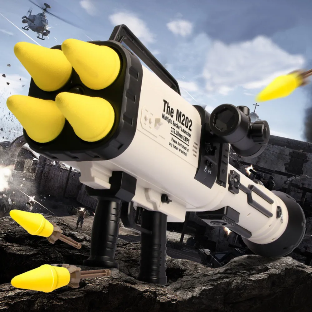 Zbliżenie na szczegóły wyrzutni rakiet M202 oraz elementów zestawu