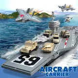 zestaw militarny dla dzieci: lotniskowiec, myśliwce, czołgi i pojazdy