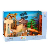 Zestaw do kreatywnej zabawy na Dzikim Zachodzie z figurkami i armatą