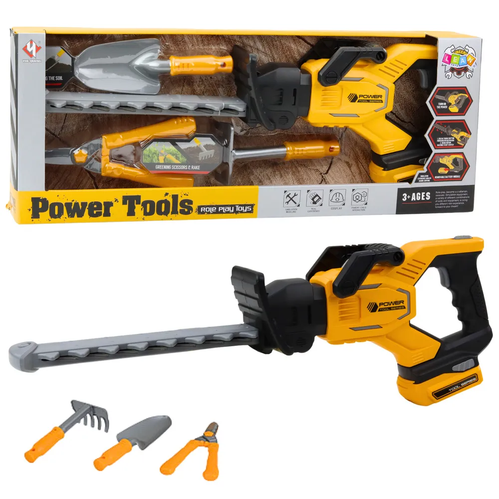 Elektryczne nożyce do żywopłotu dla dzieci w zestawie ogrodniczym