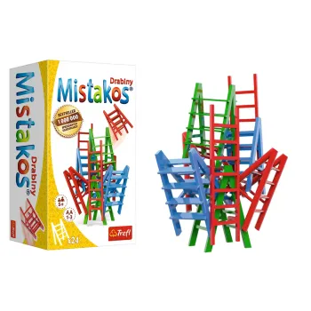 Kolorowe drabiny z gry Mistakos Wyższy Szczebel ułożone w wieżę