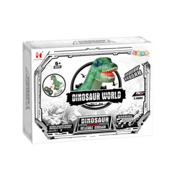 Realistyczny dmuchany dinozaur poruszający się po różnych powierzchniach