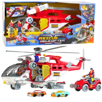 Zabawka helikopter ratunkowy z akcesoriami i efektami świetlnymi