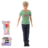 Anlily w kwiecistej sukience i chłopak w zielonej koszulce – zestaw dla dzieci