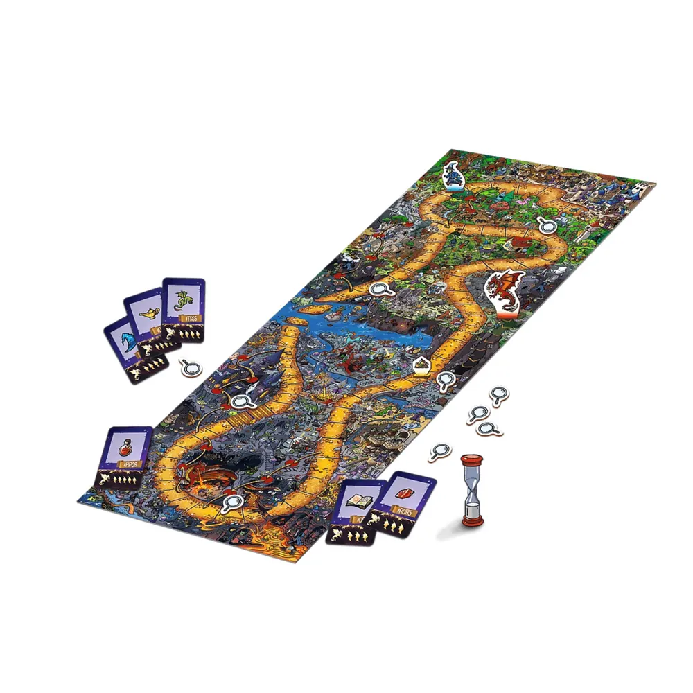 Opakowanie gry rodzinnej Spy Guy Fantasy Trefl 02577 na tle bajkowym