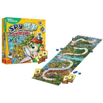 Gra planszowa Spy Guy Junior Zwierzaki Trefl na kolorowej planszy