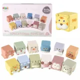 Kolorowe, edukacyjne klocki sensoryczne dla niemowląt i małych dzieci