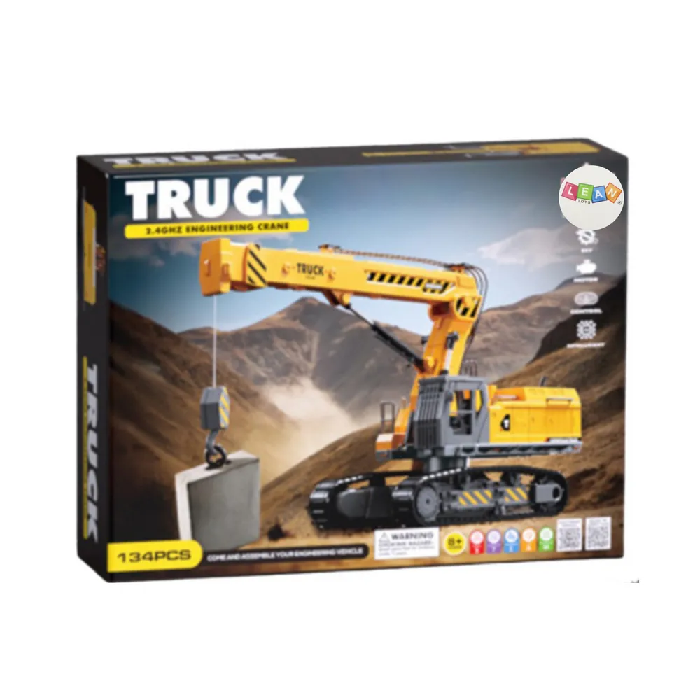 Zestaw 133 elementy – koparka na gąsienicach sterowana pilotem