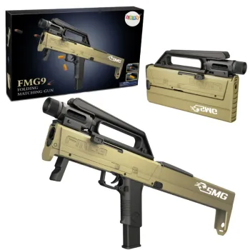 Karabin składany FMG9 z piankowymi strzałkami i łuskami do zabawy