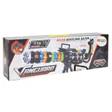 Zestaw zabawkowy: czarny karabin snajperski dla dzieci z wibracjami i światłami