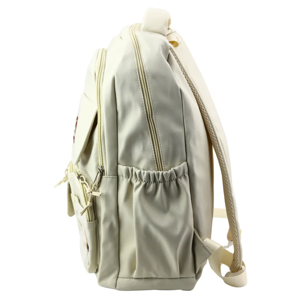 Duży plecak szkolny 25L z kieszeniami i ozdobami kapibara