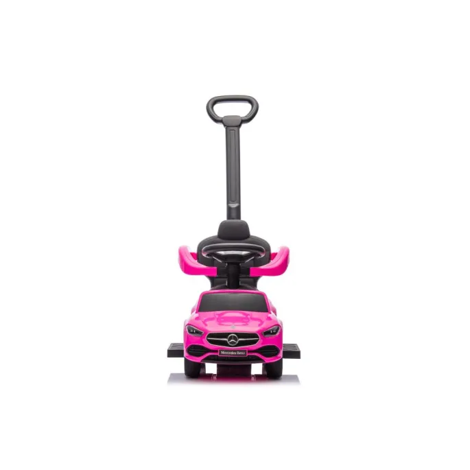 Zbliżenie na schowek pod siedziskiem jeździka Mercedes 3w1