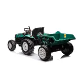 Traktor Na Akumulator HC-306 Z Przyczepą Ciemno Zielony 24V