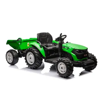 Traktor Na Akumulator HC-306 Z Przyczepą Jasno Zielony 24V
