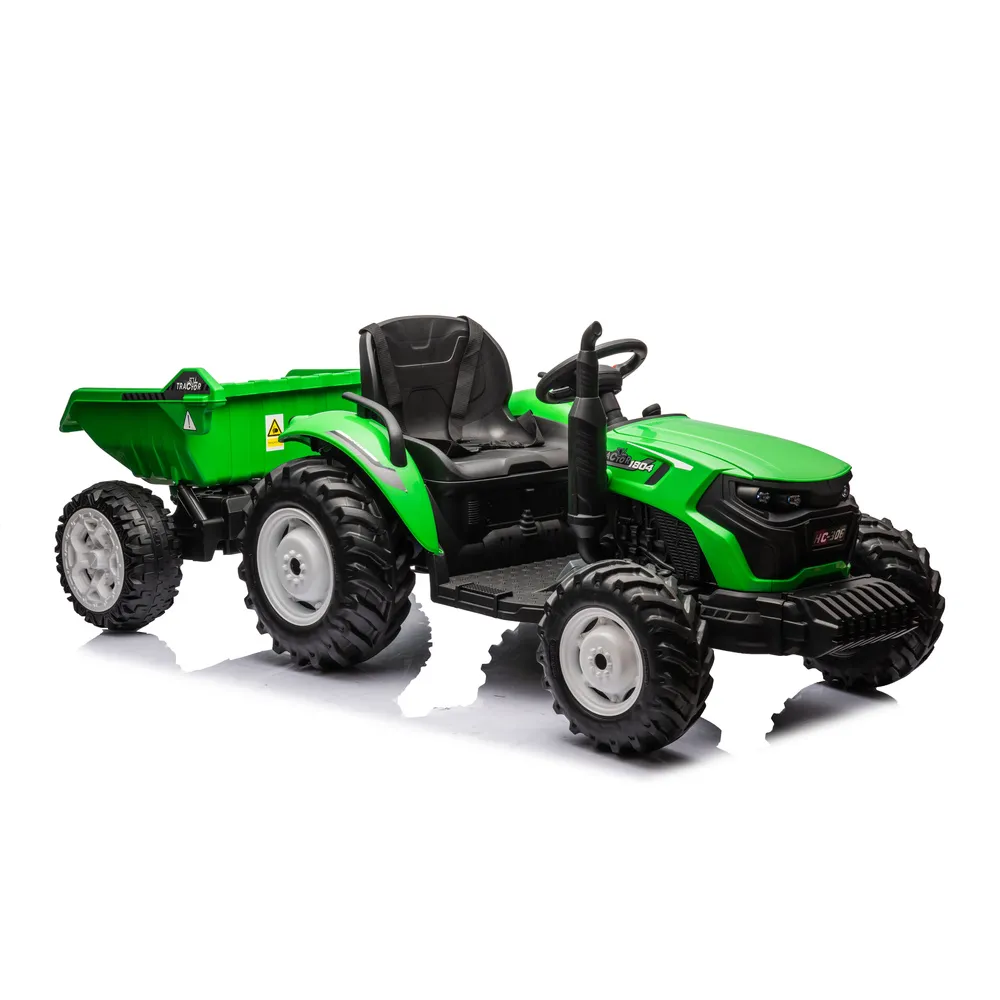 Traktor Na Akumulator HC-306 Z Przyczepą Jasno Zielony 24V