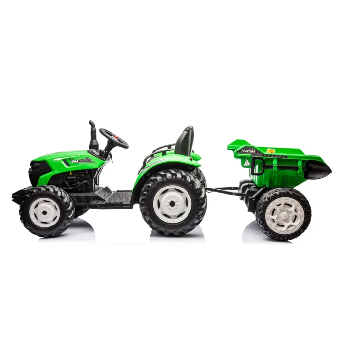 Traktor Na Akumulator HC-306 Z Przyczepą Jasno Zielony 24V