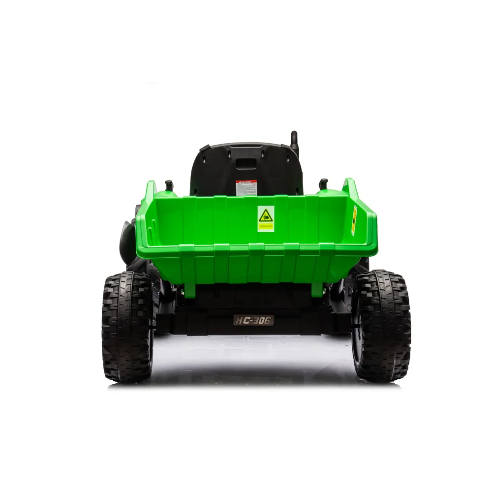 Traktor Na Akumulator HC-306 Z Przyczepą Jasno Zielony 24V