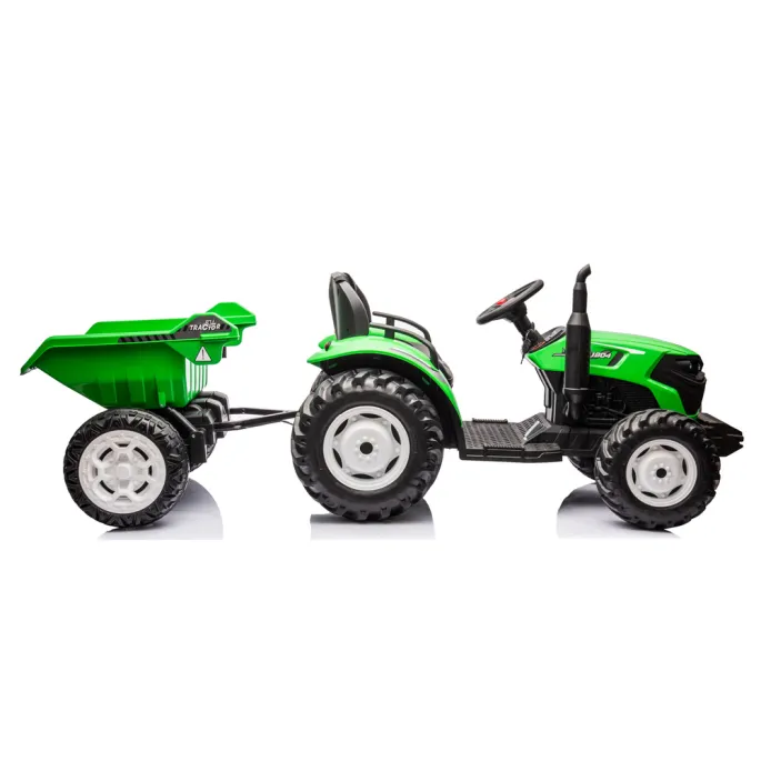 Traktor Na Akumulator HC-306 Z Przyczepą Jasno Zielony 24V