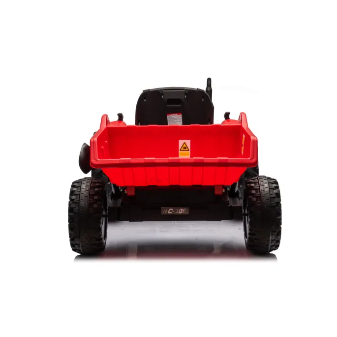 Pojazd na akumulator 24V z przyczepą do jazdy i zabawy na zewnątrz