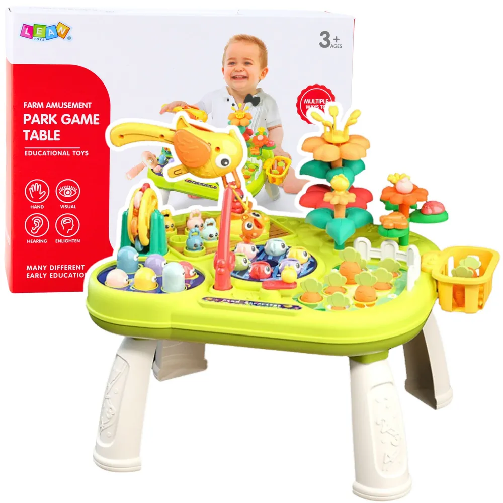 Interaktywny stoliczek edukacyjny z funkcją łowienia rybek dla dzieci