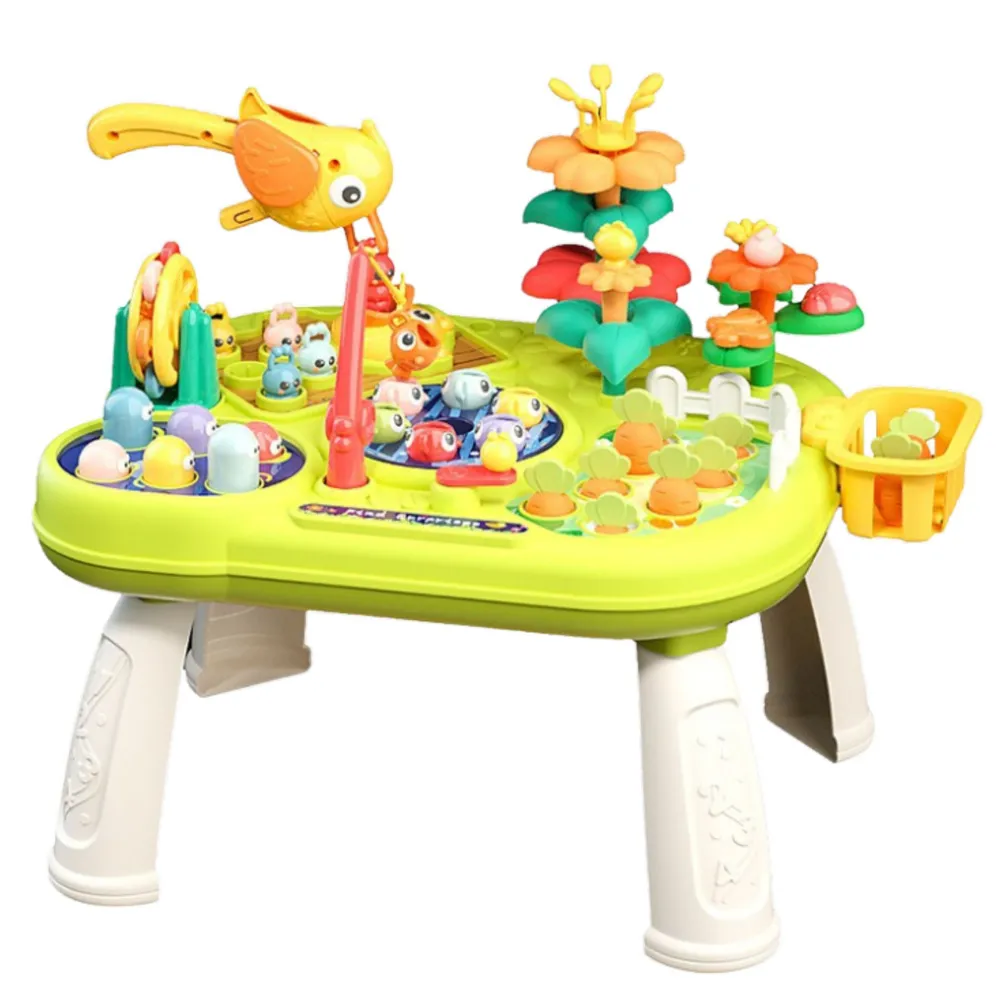 Stoliczek ogród dla dzieci z grą Whack A Mole i kolorowymi elementami