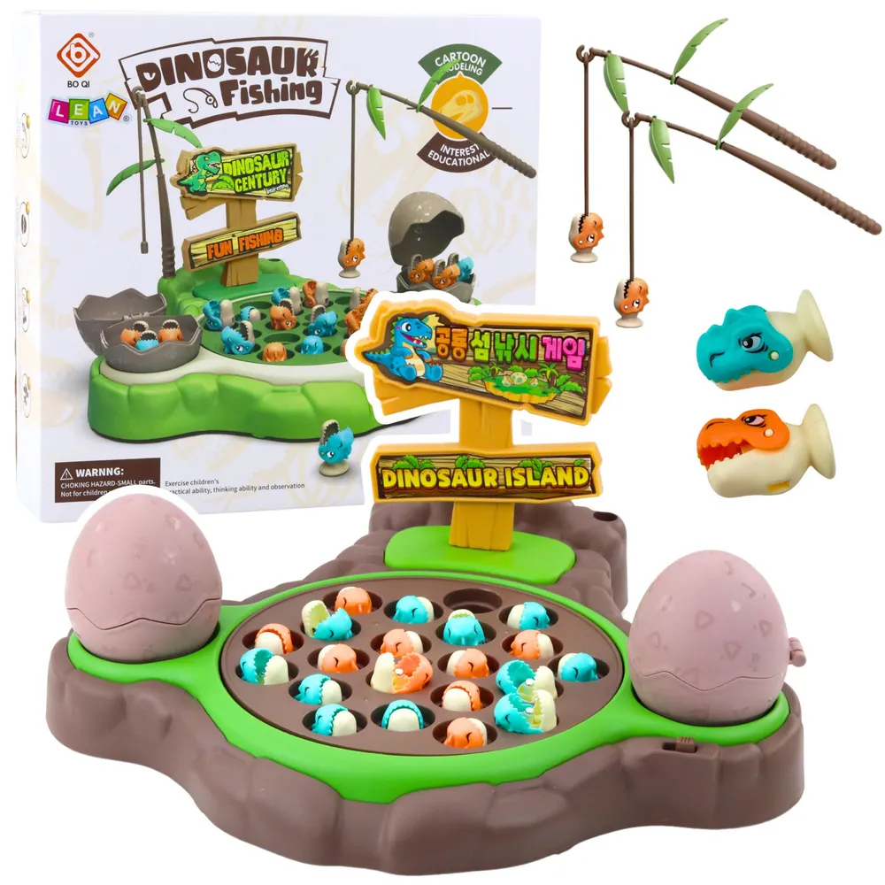 Gra zręcznościowa łowienie dinozaurów z magnetycznymi wędkami i dźwiękami