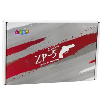 Czarno-zielony rewolwer ZP-5 z zestawem nabojów dla najmłodszych
