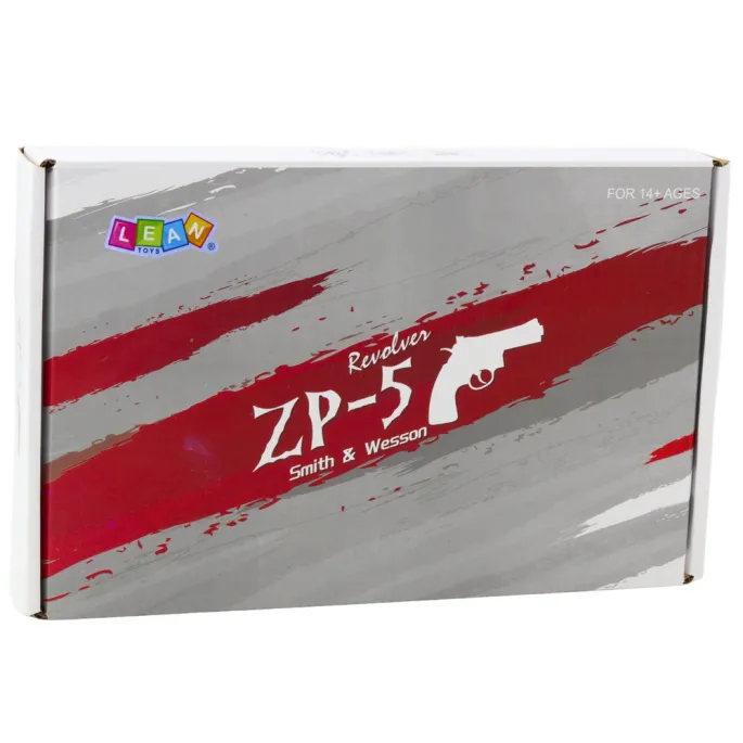 Czarno-zielony rewolwer ZP-5 z zestawem nabojów dla najmłodszych
