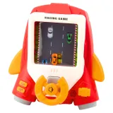 Interaktywny symulator jazdy dziecięcy z realistyczną kierownicą w kolorze czerwonym