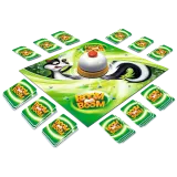 Elementy gry Boom Boom Śmierdziaki rozłożone na stole