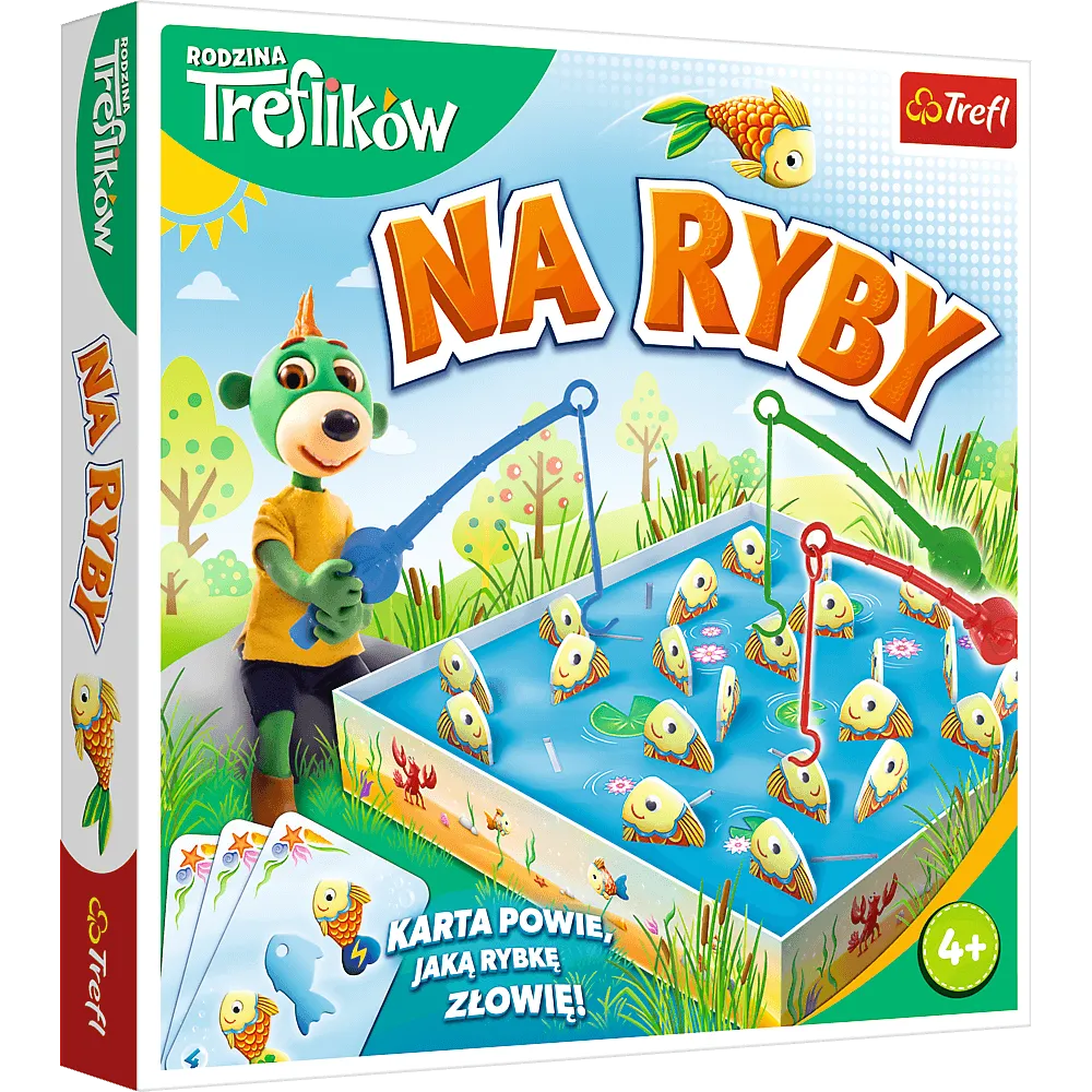 Planszowa gra zręcznościowa Na Ryby z postaciami Rodzina Treflików