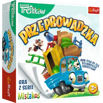 Gra zręcznościowa Przeprowadzka z Rodziną Treflików na stole