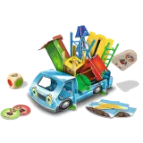 Kolorowe elementy gry Przeprowadzka z Rodziną Treflików od Trefl