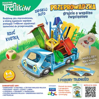 Samochód z figurką Małego Wujcia z gry Przeprowadzka Treflików