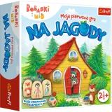 Plansza gry Na Jagody Bobaski i Miś z kolorowymi elementami dla dzieci