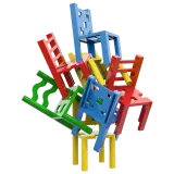 Zestaw gry Mistakos Krzesła Trefl z elementami w czterech kolorach