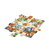 Zbliżenie na ilustracje z gry planszowej Cztery Sery Trefl