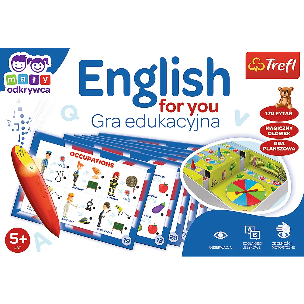 Kolorowe ilustracje z gry English for You Magiczny ołówek dla dzieci