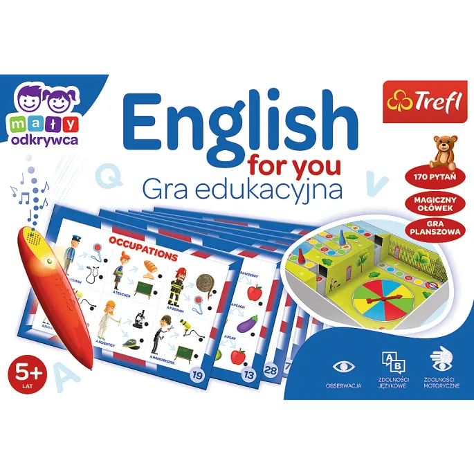 Kolorowe ilustracje z gry English for You Magiczny ołówek dla dzieci