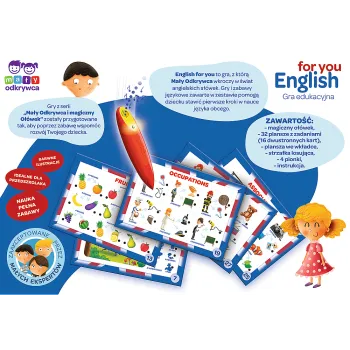 Zbliżenie na magiczny ołówek do gry edukacyjnej English for You Trefl