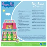 Elementy gry Wielki wyścig Świnka Peppa – plansza, pionki i kostka