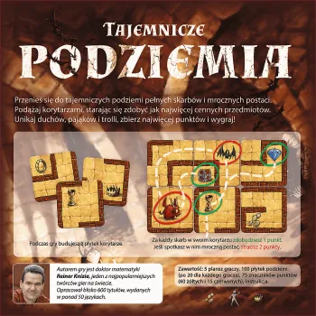 Rozgrywka rodzinnej gry planszowej Tajemnicze Podziemia