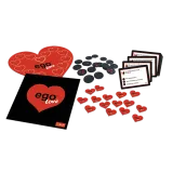 Opakowanie gry towarzyskiej Ego Love z widocznymi akcesoriami