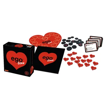 Szczegóły komponentów gry planszowej Ego Love Trefl
