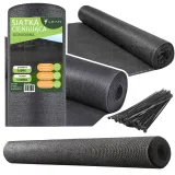 Szara siatka cieniująca na ogrodzenie o wymiarach 1,5x50 m