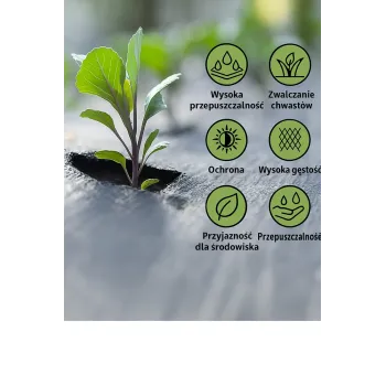 Agrowłóknina czarna z kotwami – skuteczna bariera przeciw chwastom