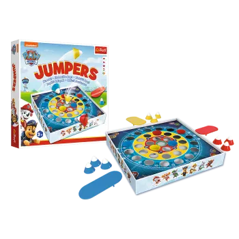 Gra rodzinna Skoczki Psi Patrol 01998 w opakowaniu z bohaterami